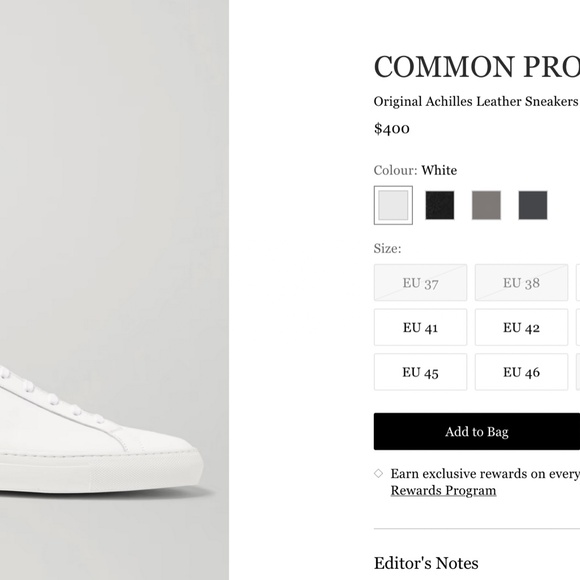 New Common Projects White Size EU 45 / US 12 - Picture 1 of 6
